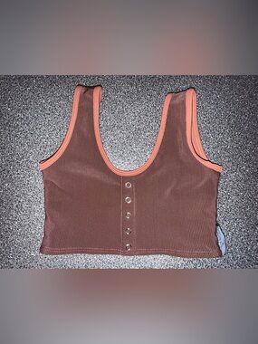 Tiger Friday Kids Dance Crop Top - Brown Size Child X-Large